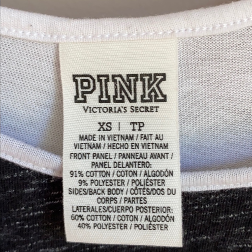 Victoria Secret Pink Floral Trim Tank Top SZ XS - Picture 5 of 5